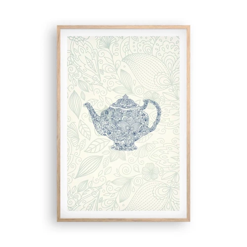 Een poster in een licht eiken lijst - De charme van thee - 61x91 cm