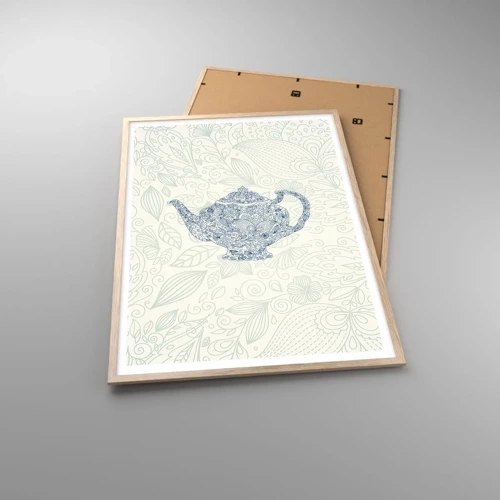 Een poster in een licht eiken lijst - De charme van thee - 70x100 cm