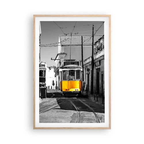 Een poster in een licht eiken lijst - De geest van Lissabon - 61x91 cm