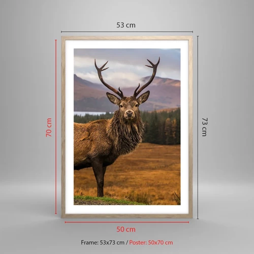 Een poster in een licht eiken lijst - De majesteit van de natuur - 50x70 cm