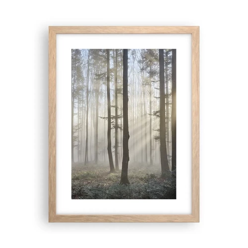 Een poster in een licht eiken lijst - De mist werd ook wakker - 30x40 cm