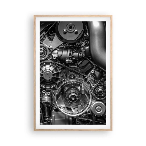 Een poster in een licht eiken lijst - De poëzie van mechanica - 61x91 cm