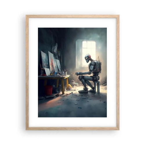 Een poster in een licht eiken lijst - De scheppingsdaad - 40x50 cm