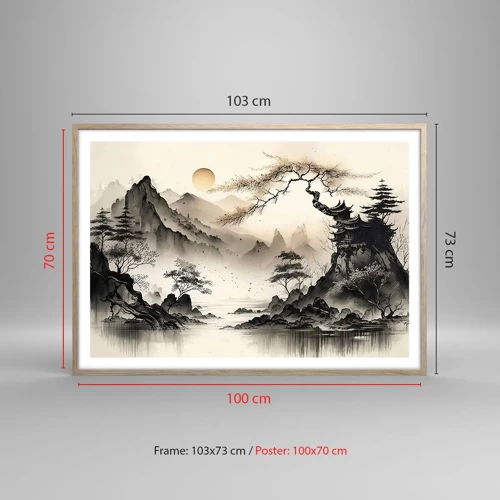 Een poster in een licht eiken lijst - De unieke charme van het Oosten - 100x70 cm