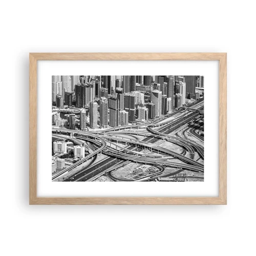 Een poster in een licht eiken lijst - Dubai - de onmogelijke stad - 40x30 cm