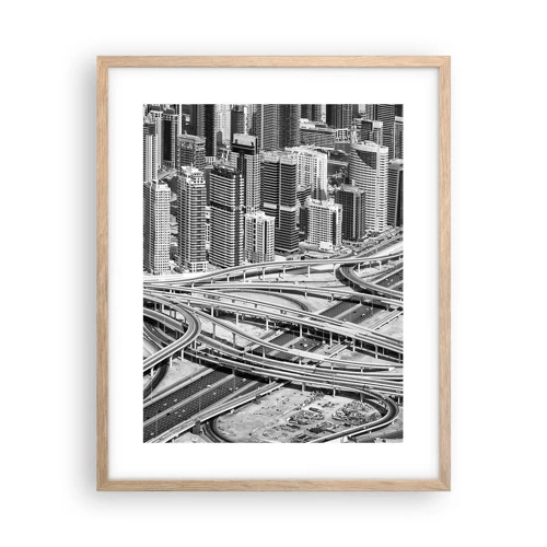 Een poster in een licht eiken lijst - Dubai - de onmogelijke stad - 40x50 cm