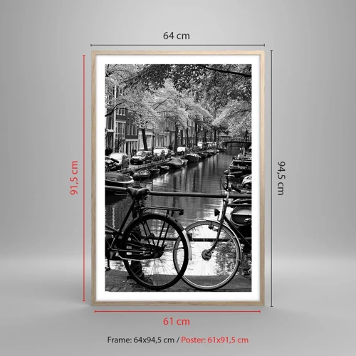 Een poster in een licht eiken lijst - Een heel Nederlands uitzicht - 61x91 cm