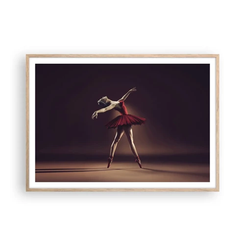 Een poster in een licht eiken lijst - Een prima ballerina - 100x70 cm
