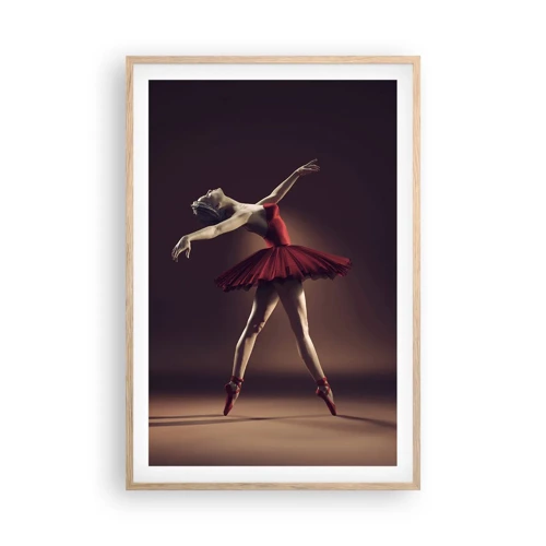 Een poster in een licht eiken lijst - Een prima ballerina - 61x91 cm