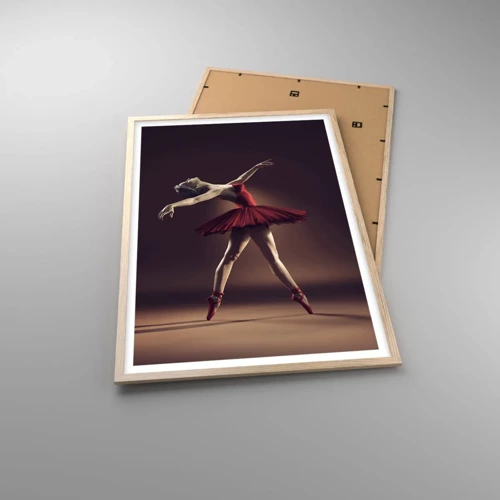 Een poster in een licht eiken lijst - Een prima ballerina - 61x91 cm
