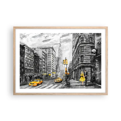 Een poster in een licht eiken lijst - Een verhaal uit New York - 70x50 cm