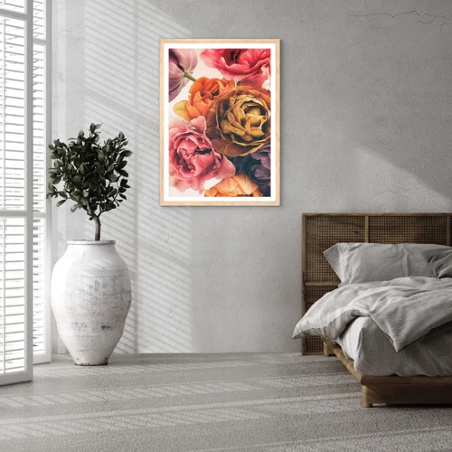 Een poster in een licht eiken lijst - Een viering van het leven - 70x100 cm