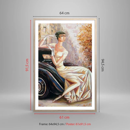 Een poster in een licht eiken lijst - Elegantie in retrostijl - 61x91 cm