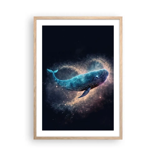 Een poster in een licht eiken lijst - Er is zo’n wereld… - 50x70 cm