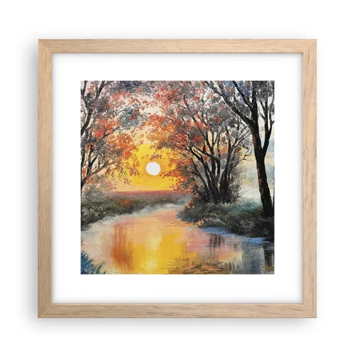 Een poster in een licht eiken lijst - Herfst vibes - 30x30 cm