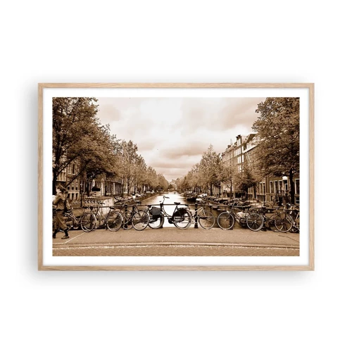 Een poster in een licht eiken lijst - Hollandse sfeer - 91x61 cm