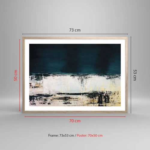 Een poster in een licht eiken lijst - Horizontale compositie - 70x50 cm
