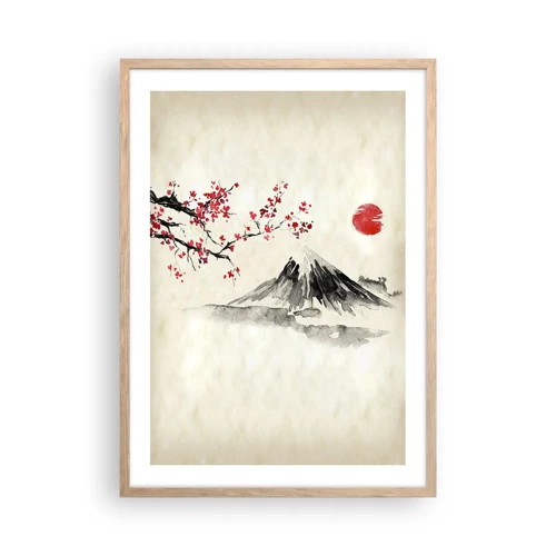 Een poster in een licht eiken lijst - Houd van Japan - 50x70 cm