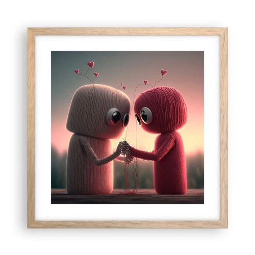 Een poster in een licht eiken lijst - Iedereen mag liefhebben - 40x40 cm