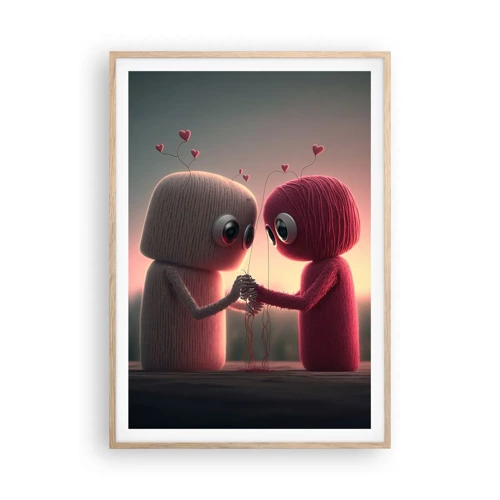 Een poster in een licht eiken lijst - Iedereen mag liefhebben - 70x100 cm