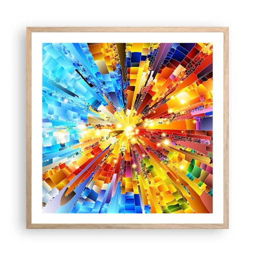 Een poster in een licht eiken lijst - In medias res - 60x60 cm