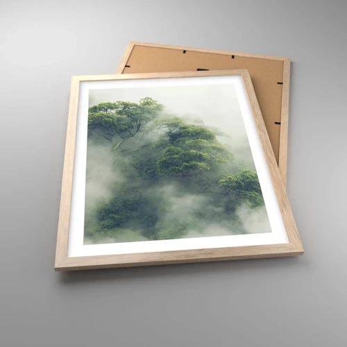 Een poster in een licht eiken lijst - In mist gehuld - 40x50 cm