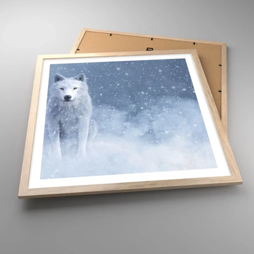 Een poster in een licht eiken lijst - In winterse sferen - 50x50 cm