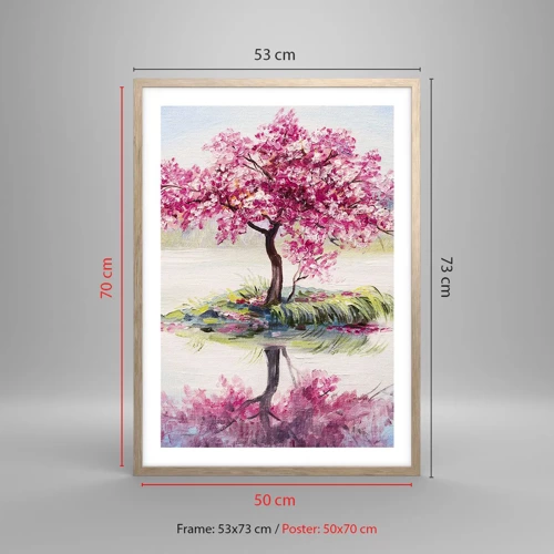 Een poster in een licht eiken lijst - Lentefeest - 50x70 cm