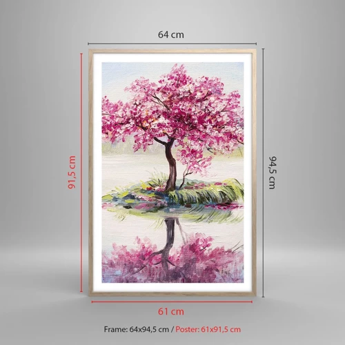 Een poster in een licht eiken lijst - Lentefeest - 61x91 cm