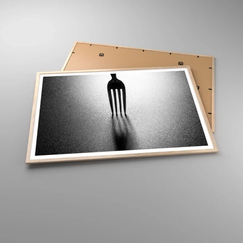 Een poster in een licht eiken lijst - Licht en schaduw - 100x70 cm