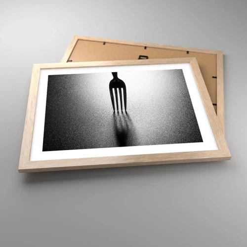 Een poster in een licht eiken lijst - Licht en schaduw - 40x30 cm