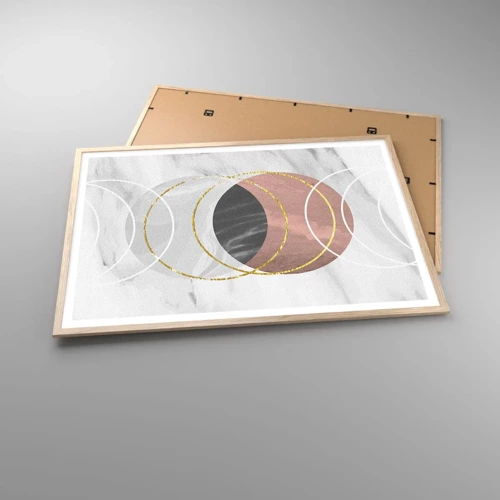 Een poster in een licht eiken lijst - Muziek van de sferen - 100x70 cm
