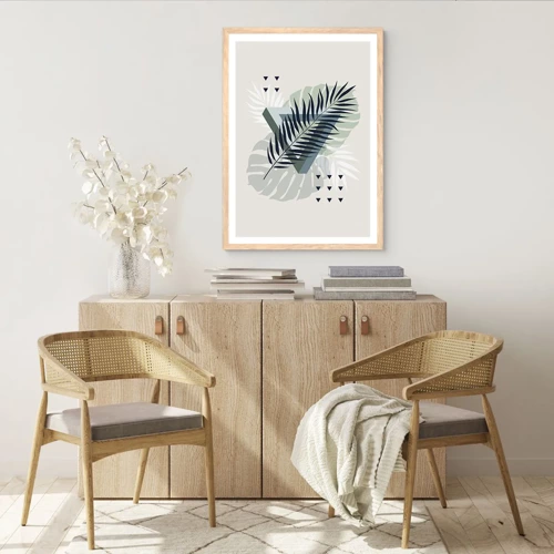 Een poster in een licht eiken lijst - Natuur en geometrie - twee orden? - 30x40 cm