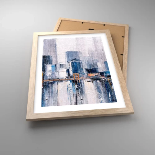 Een poster in een licht eiken lijst - New Yorkse impressie - 30x40 cm