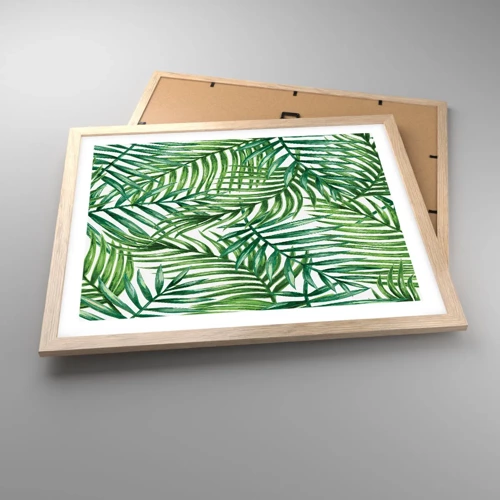 Een poster in een licht eiken lijst - Onder de groene luifel - 50x40 cm