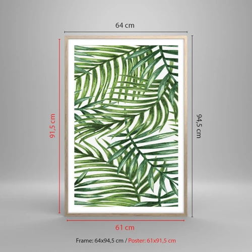 Een poster in een licht eiken lijst - Onder de groene luifel - 61x91 cm