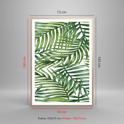 Een poster in een licht eiken lijst - Onder de groene luifel - 70x100 cm