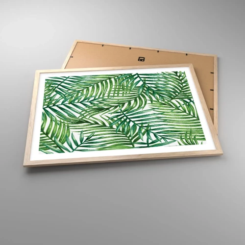 Een poster in een licht eiken lijst - Onder de groene luifel - 70x50 cm
