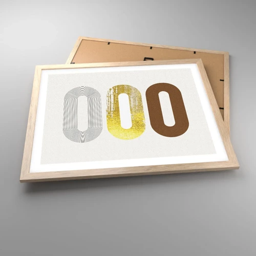 Een poster in een licht eiken lijst - Oooo! - 50x40 cm