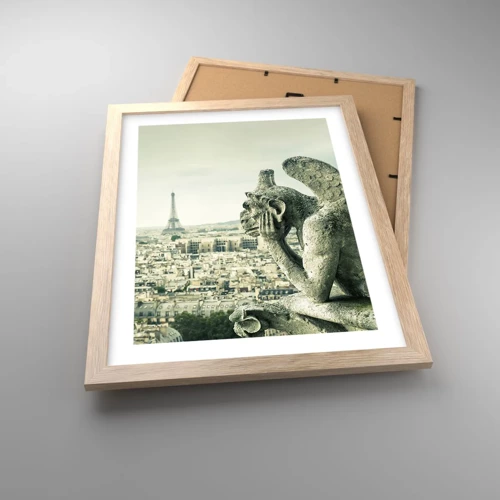 Een poster in een licht eiken lijst - Parijs' babbelen - 30x40 cm