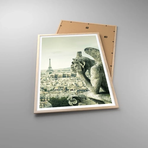 Een poster in een licht eiken lijst - Parijs' babbelen - 61x91 cm