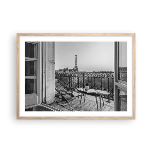 Een poster in een licht eiken lijst - Parijs' namiddag - 70x50 cm