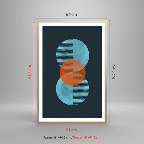 Een poster in een licht eiken lijst - Symmetrische compositie - 61x91 cm