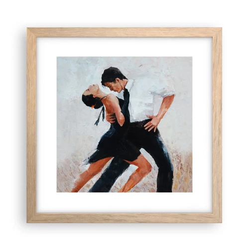 Een poster in een licht eiken lijst - Tango van mijn dromen - 30x30 cm