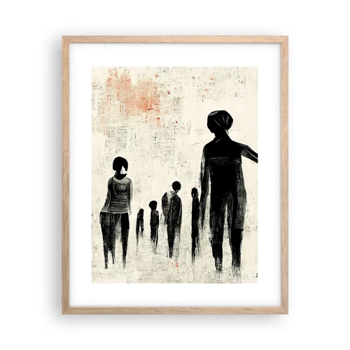 Een poster in een licht eiken lijst - Tegen eenzaamheid - 40x50 cm