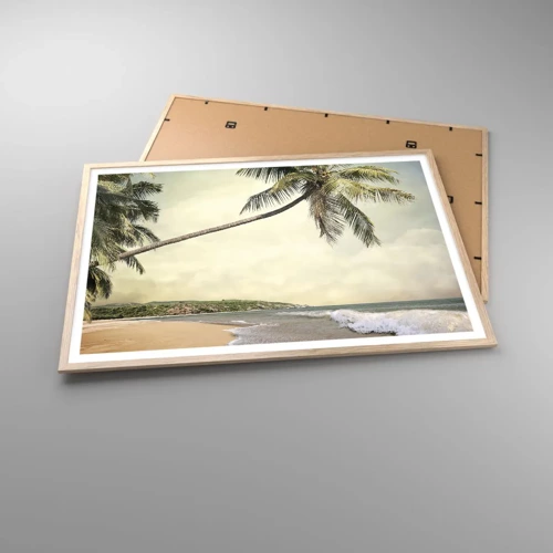 Een poster in een licht eiken lijst - Tropische droom - 100x70 cm