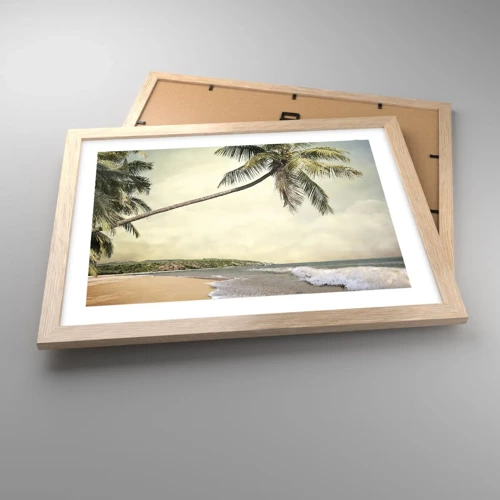 Een poster in een licht eiken lijst - Tropische droom - 40x30 cm