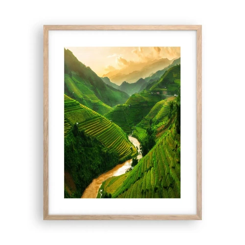 Een poster in een licht eiken lijst - Vietnamese vallei - 40x50 cm
