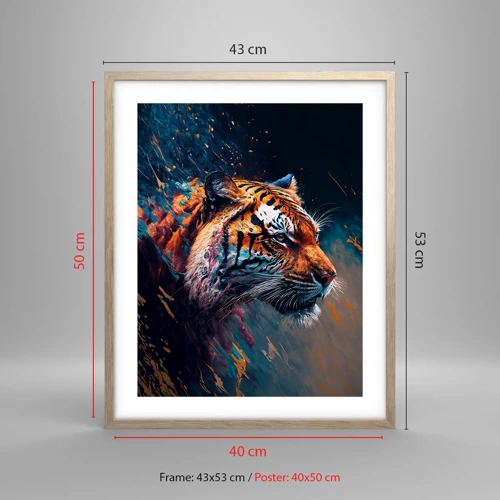 Een poster in een licht eiken lijst - Wilde schoonheid - 40x50 cm