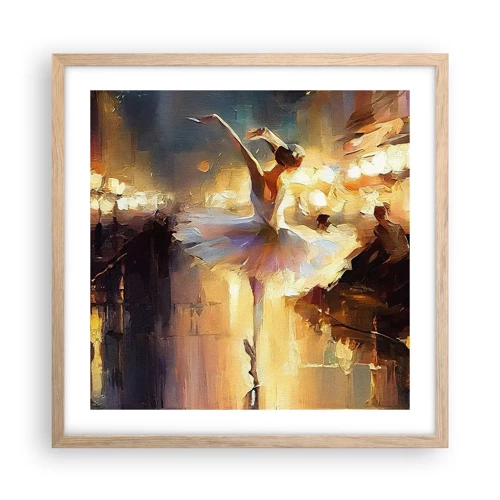 Een poster in een licht eiken lijst - Wonder op straat - 50x50 cm